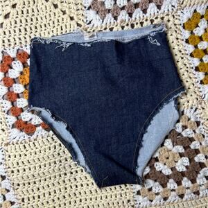 y2k Je T’aime high waist denim underwear